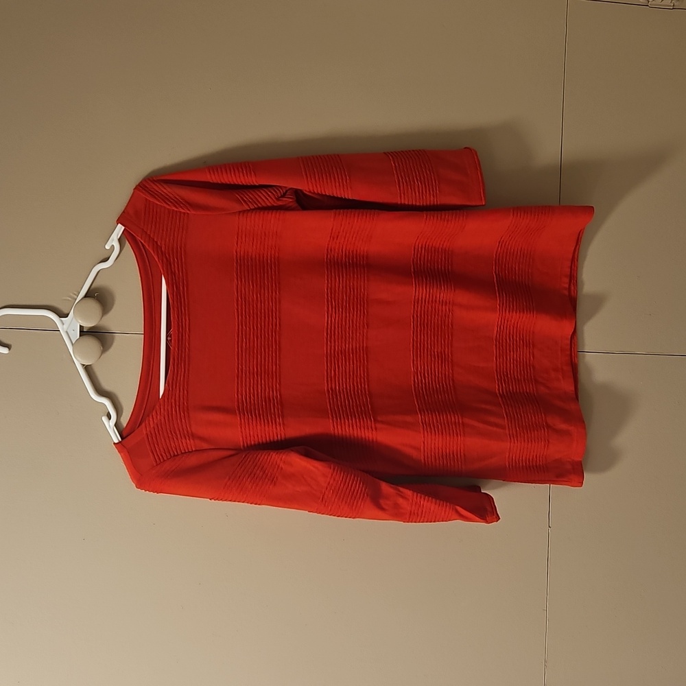 St. John's Bay Red Textured Top